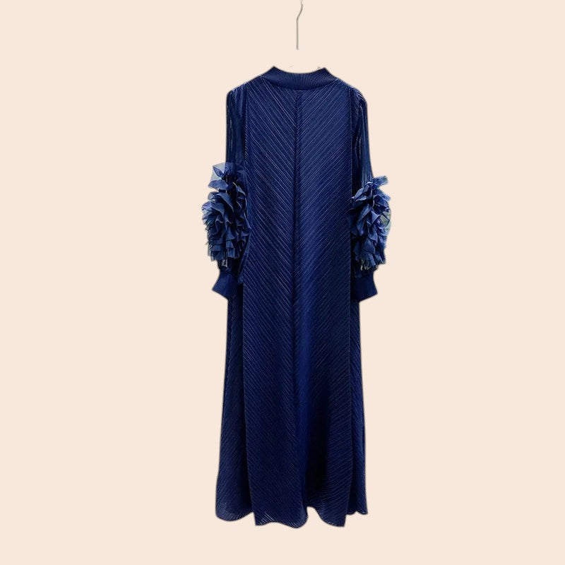 Floral Cuff Sleeve Maxi Dress
