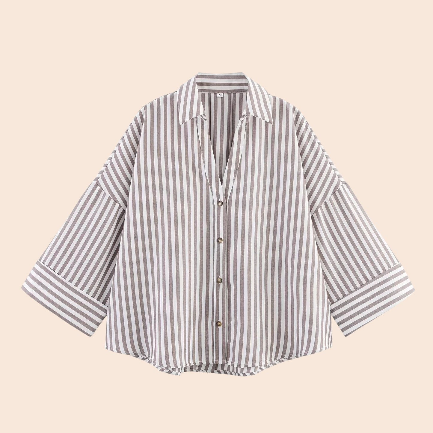 Vintage Striped Blouse – Classic Collar Edition