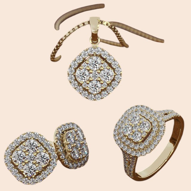 Royal Zircon Jewelry Set – Timeless Elegance Collection