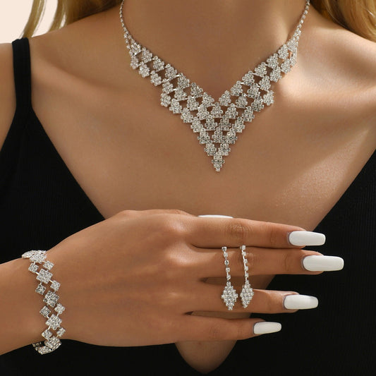 Luxury Diamond Crystal Jewelry Set