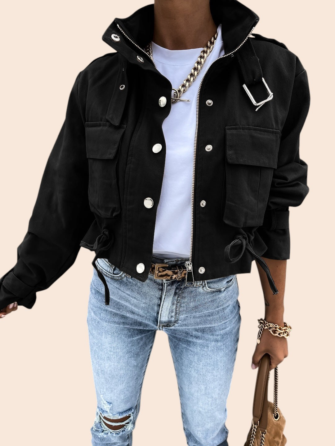 Luxe Utility Cropped Jacket