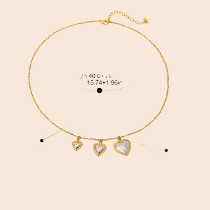 Luxe Heart Charm Jewelry Set