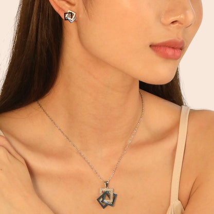 Geometric Luxe Necklace & Earring Set