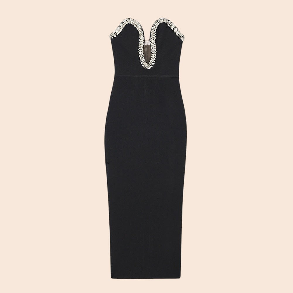 Midnight Diamond Contour Gown