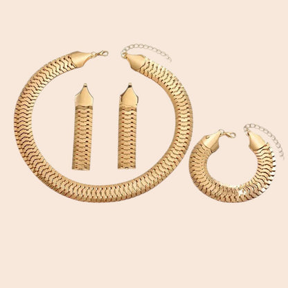 Luxury Wheat Chain Jewelry Set