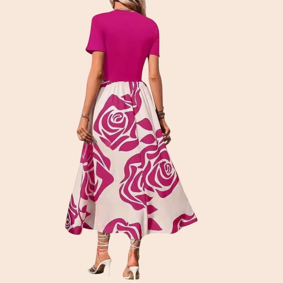 Rosé Bloom Midi Dress