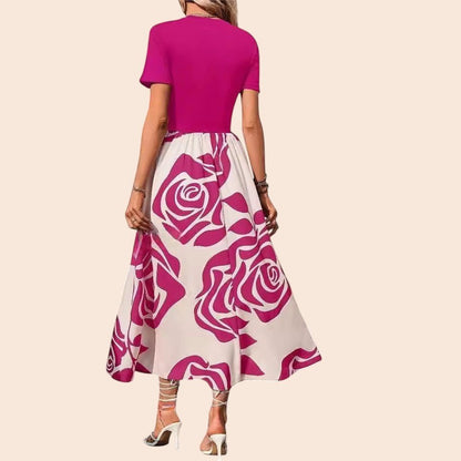 Rosé Bloom Midi Dress