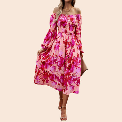Off-Shoulder Floral Maxi Dress