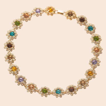 Vintage Floral Crystal Jewelry Set