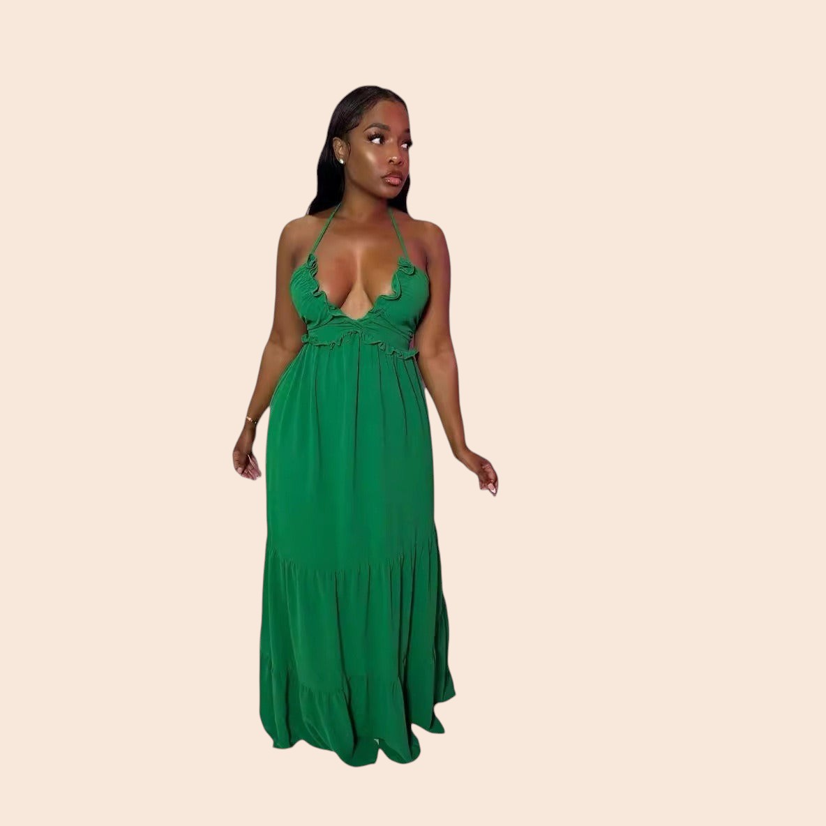 Sunset Escape Halter Maxi Dress