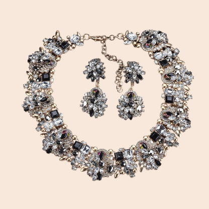 Vintage Luxe Crystal Jewelry Set – Regal Statement Glam