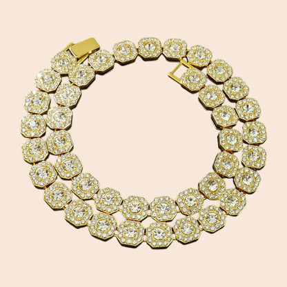 Full-Blown Diamond Ice Sugar Chain Necklace