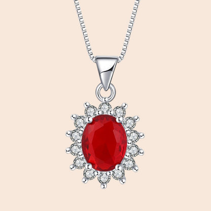 Luxury Ruby Crystal Jewelry Set