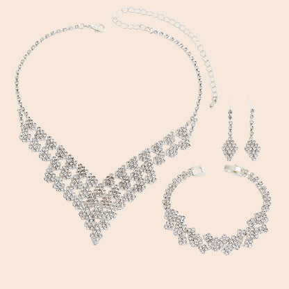 Luxury Diamond Crystal Jewelry Set