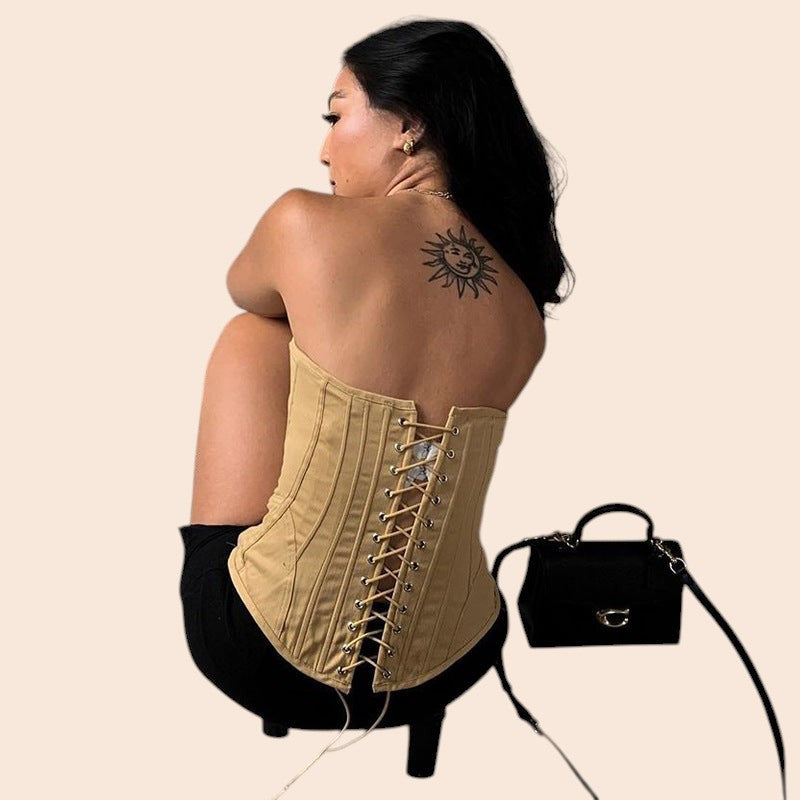 Lace-Up Corset Bustier Top