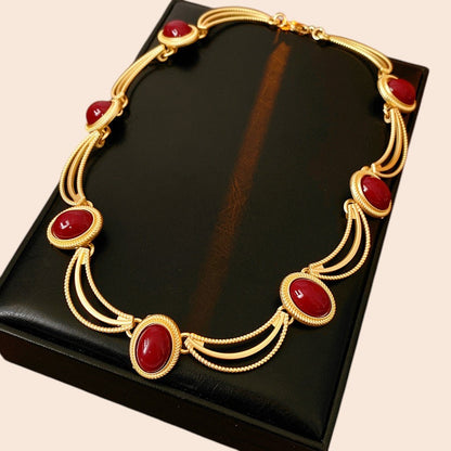 Vintage Gemstone Statement Jewelry Set