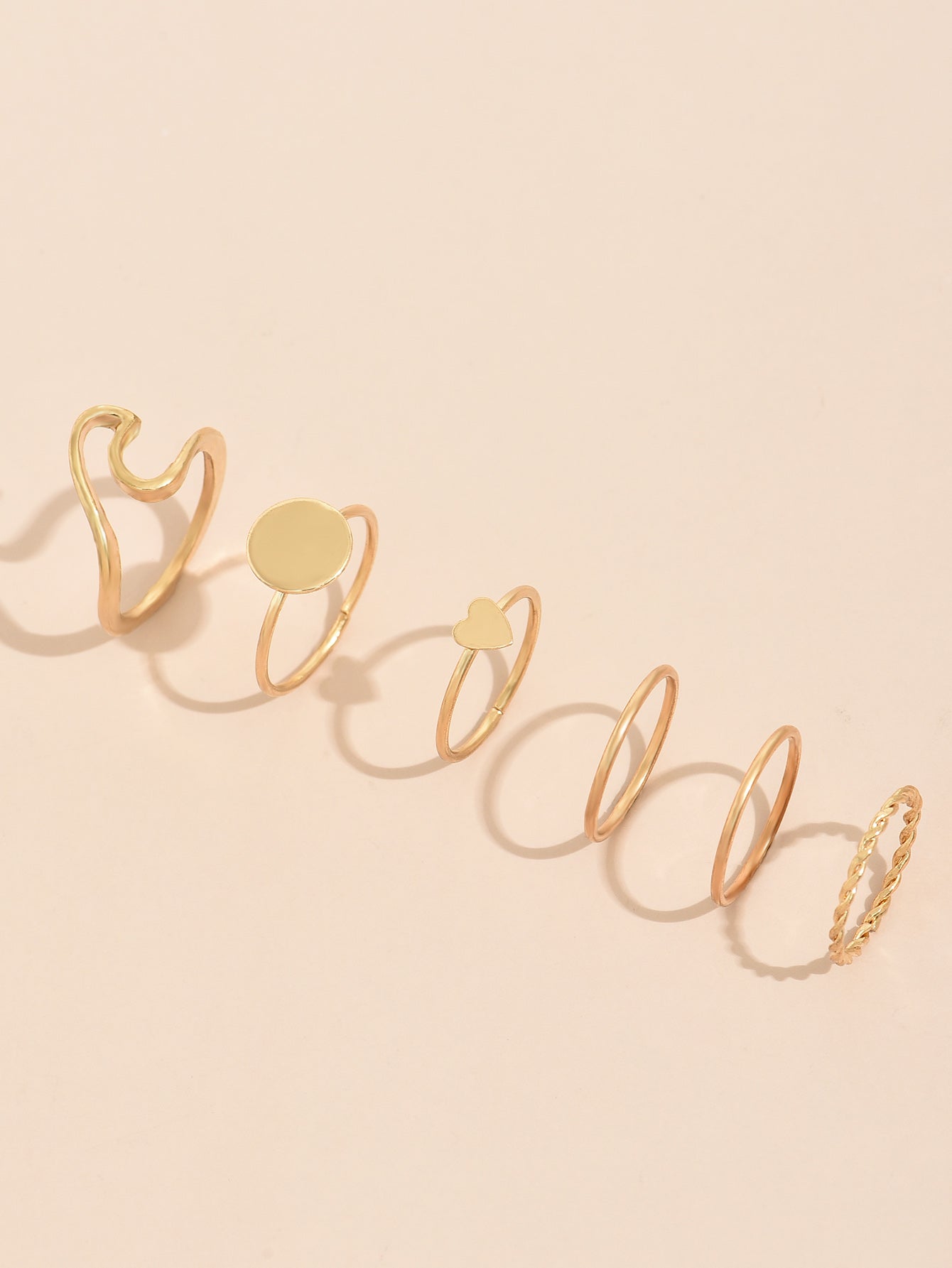 Golden Harmony Ring Set – Minimalist Luxe Collection