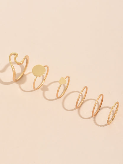 Golden Harmony Ring Set – Minimalist Luxe Collection