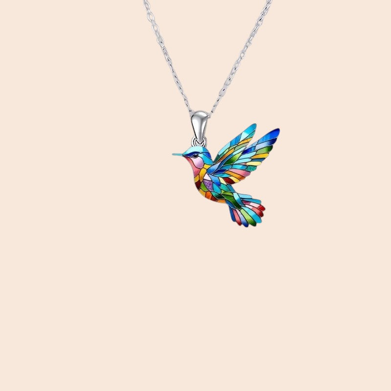 Rainbow Hummingbird Jewelry Set