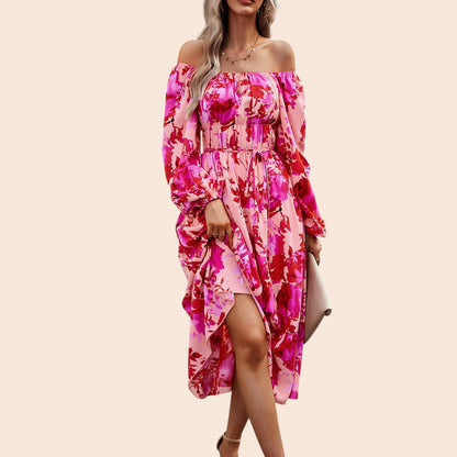 Off-Shoulder Floral Maxi Dress