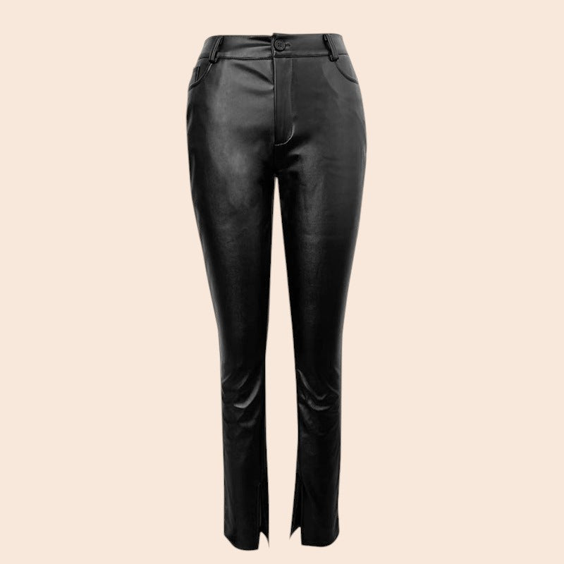 High Waist Faux Leather Leggings