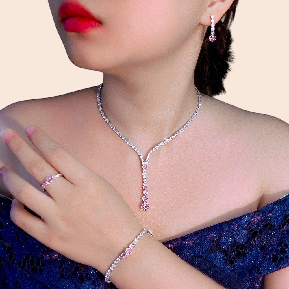 Paris Blush Crystal Jewelry Set