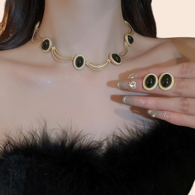 Vintage Gemstone Statement Jewelry Set