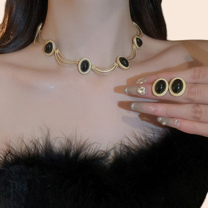 Vintage Gemstone Statement Jewelry Set