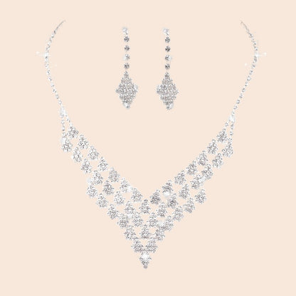 Luxury Diamond Crystal Jewelry Set