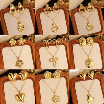 Luxury Gold Floral Jewelry Set Collection