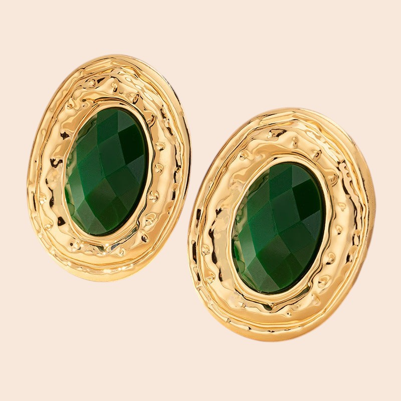 Vintage Emerald Statement Jewelry Set