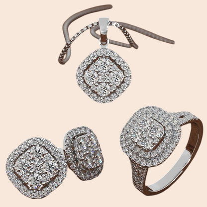 Royal Zircon Jewelry Set – Timeless Elegance Collection