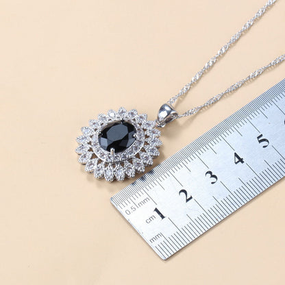 Midnight Sapphire Crystal Jewelry Set