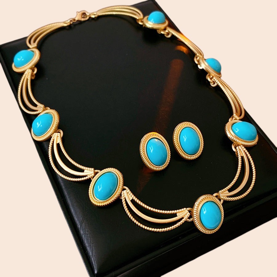Vintage Gemstone Statement Jewelry Set