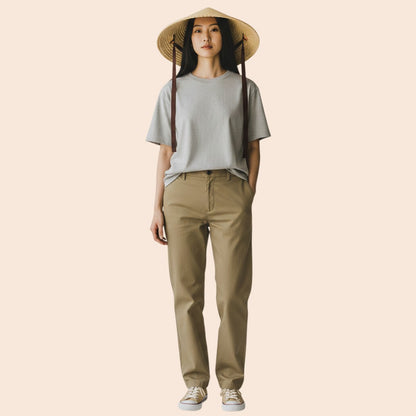 My Store natural straw wide brim sun hat with decorative scalloped edge and dark ribbon ties.