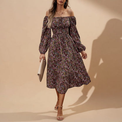Off-Shoulder Floral Maxi Dress