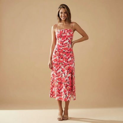 Sweet Blossom Floral Midi Dress