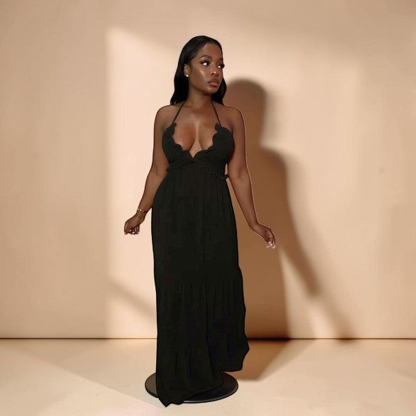 Sunset Escape Halter Maxi Dress